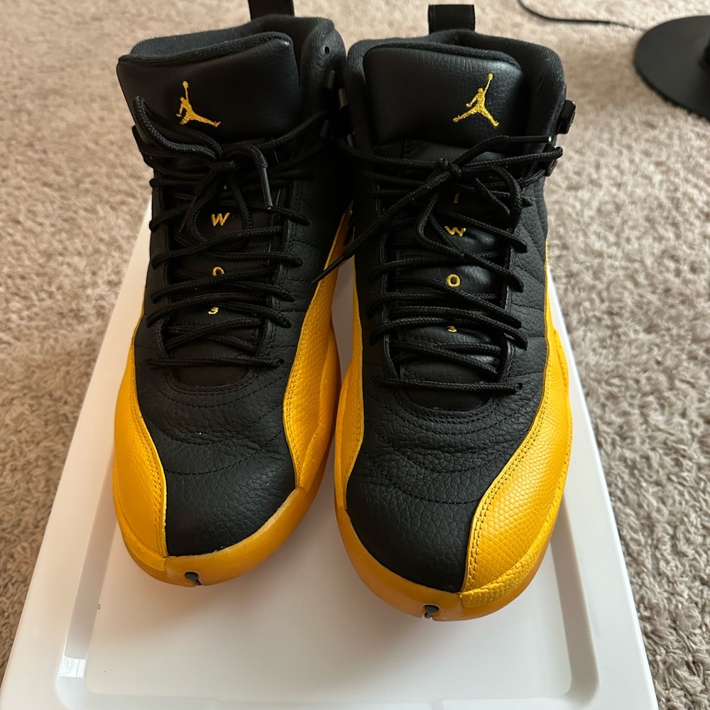Black and Yellow Air Jordan Sneakers